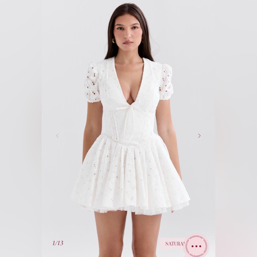 Elegant White Lace Dress